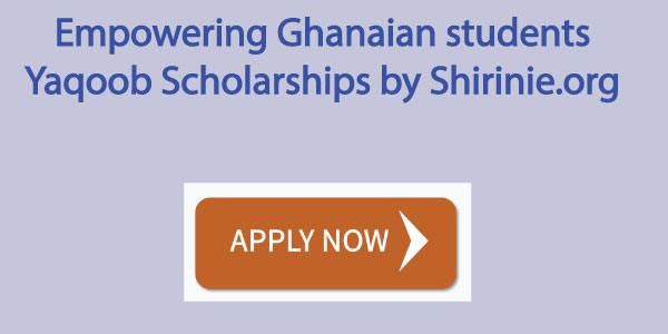Empowering Ghanaian students: Yaqoob Scholarships by Shirinie.org