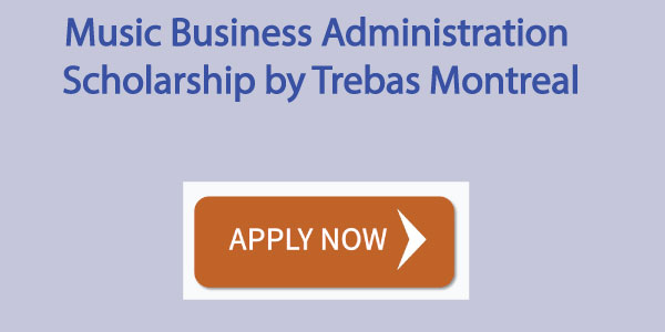 Music Business Administration Scholarship by Trebas Montreal