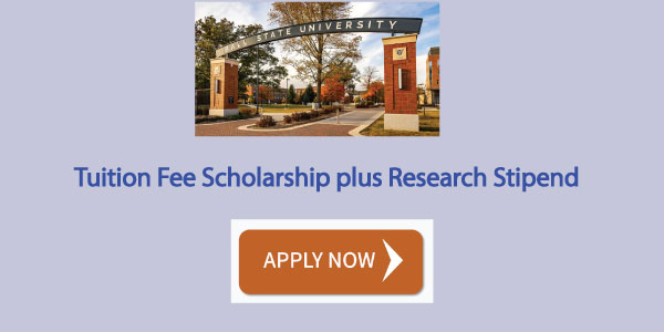 Tuition Fee Scholarship plus Research Stipend